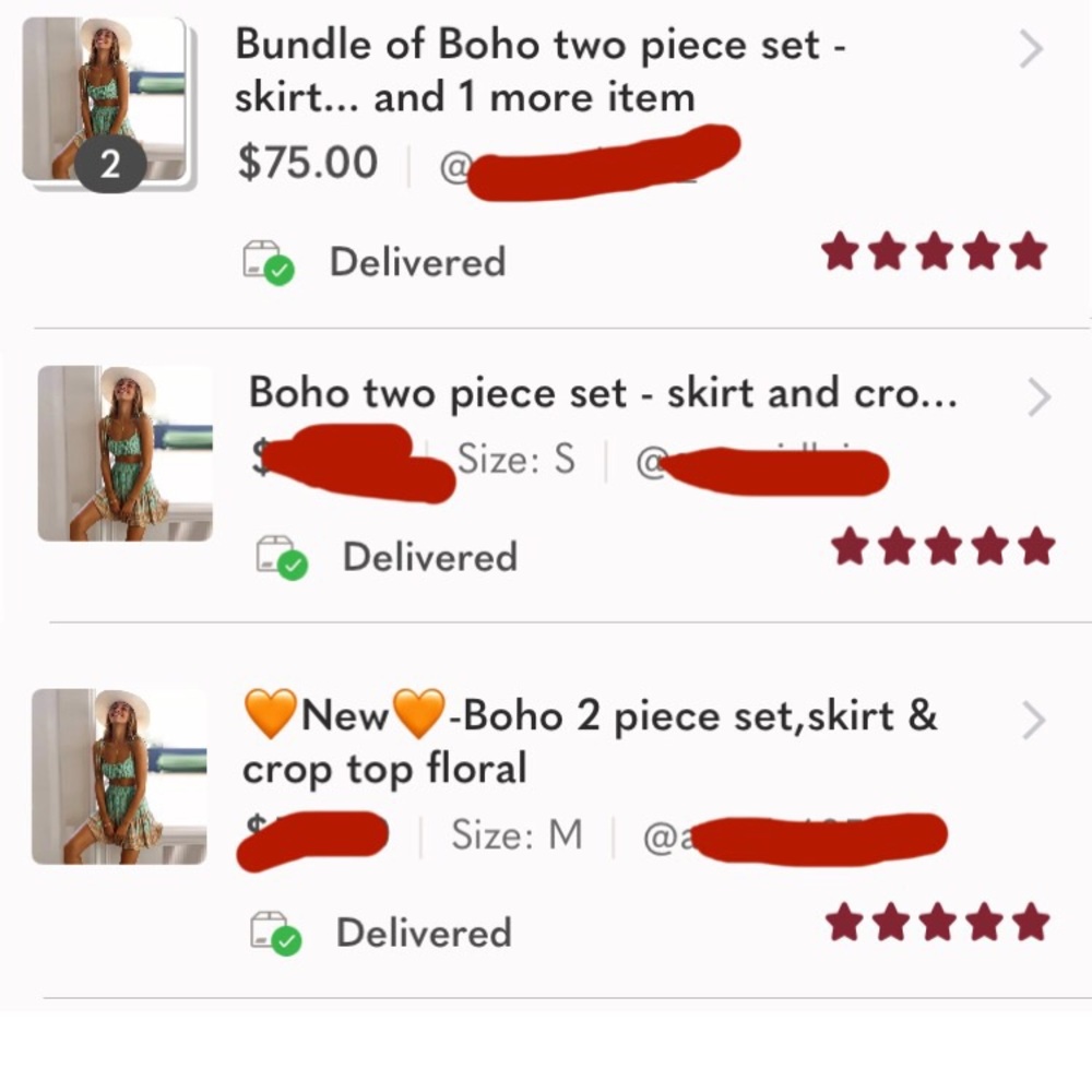 (Last 1) 🧡-Boho 2 piece set,skirt & crop top floral - Picture 3 of 7